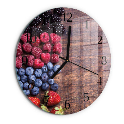 Reloj de pared redondo Frutos del bosque
