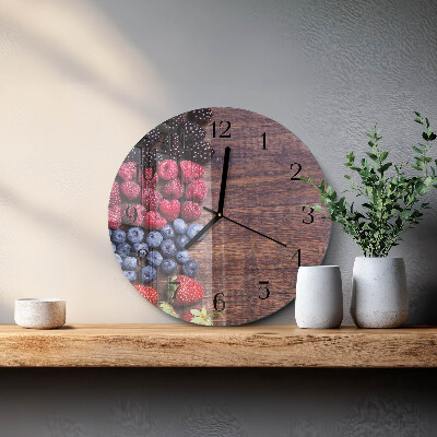 Reloj de pared redondo Frutos del bosque