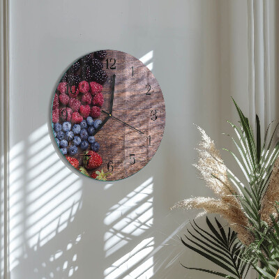 Reloj de pared redondo Frutos del bosque