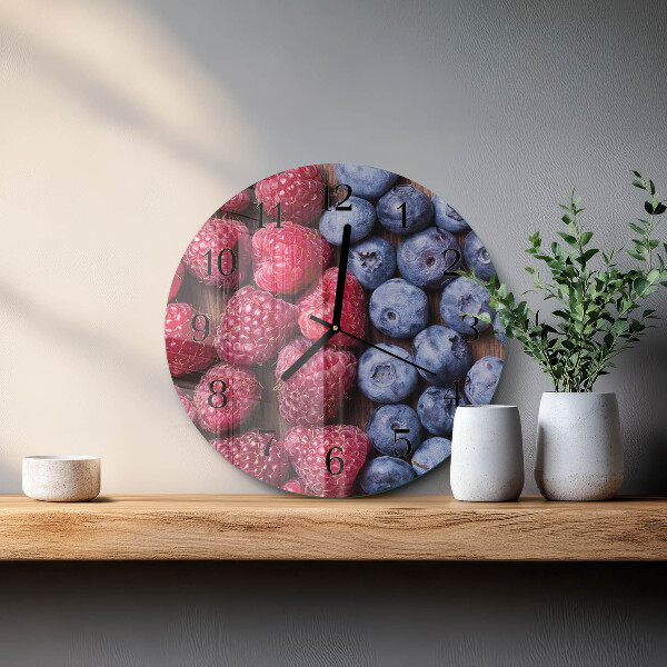 Reloj de pared redondo Frutos del bosque