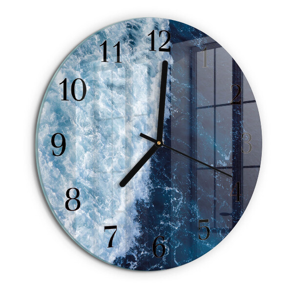 Reloj de pared redondo olas del océano