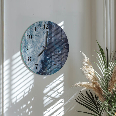 Reloj de pared redondo olas del océano