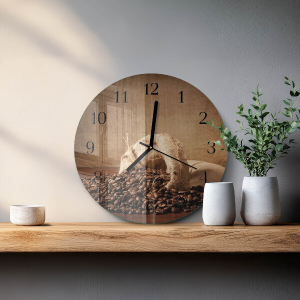 Reloj de pared redondo Café