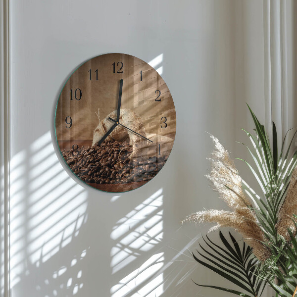 Reloj de pared redondo Café