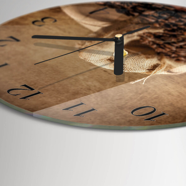 Reloj de pared redondo Café