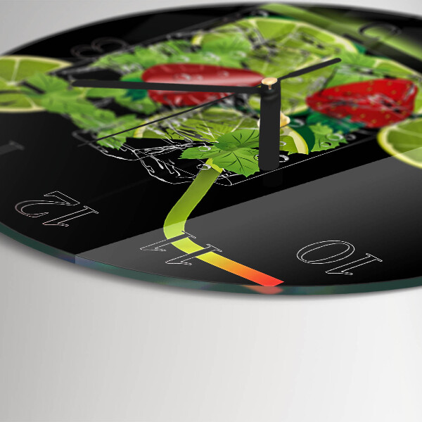 Reloj de pared redondo Fresa y lima