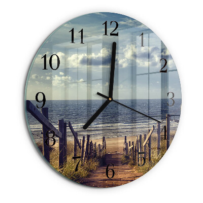 Reloj de pared redondo playa mar