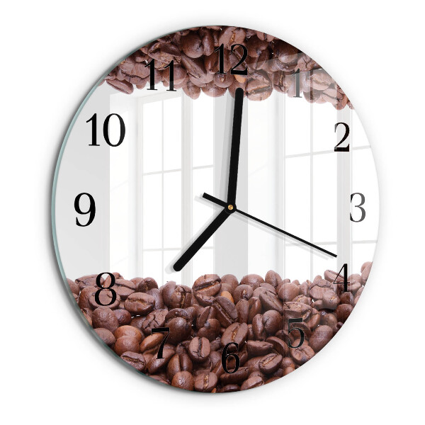 Reloj de pared redondo Granos de café