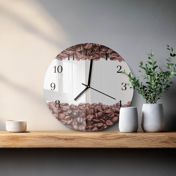 Reloj de pared redondo Granos de café