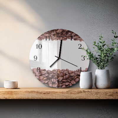 Reloj de pared redondo Granos de café