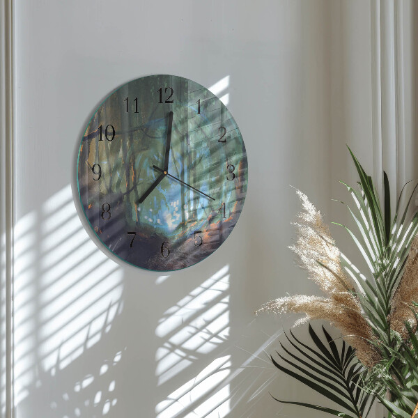Reloj de pared redondo Bosque místico