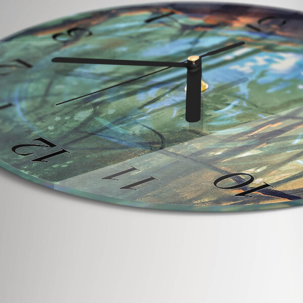 Reloj de pared redondo Bosque místico