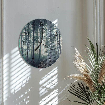 Reloj de pared redondo Bosque brumoso