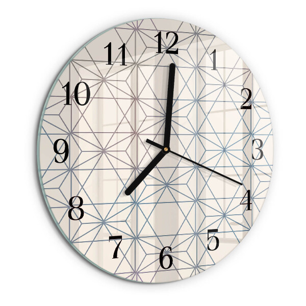 Reloj de pared redondo Patrón geométrico