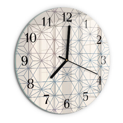 Reloj de pared redondo Patrón geométrico