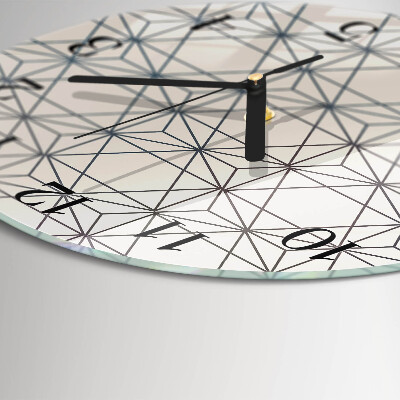Reloj de pared redondo Patrón geométrico