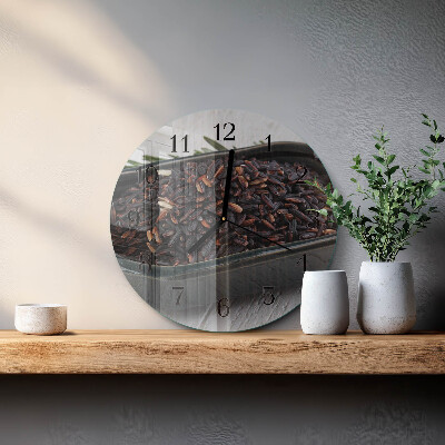 Reloj de pared redondo arroz negro