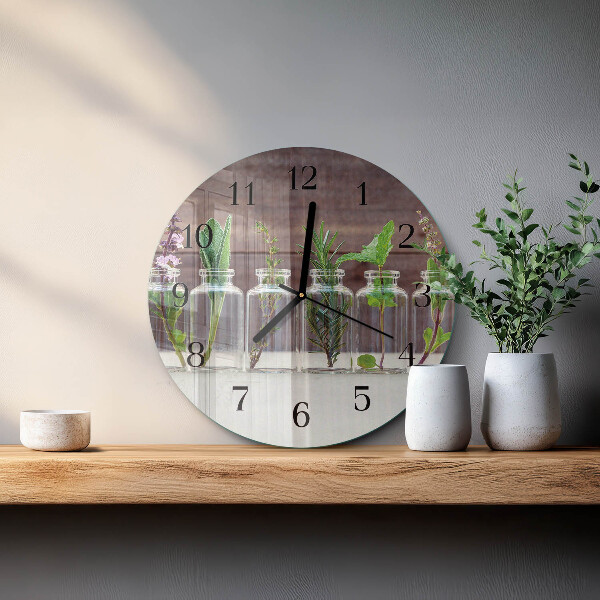 Reloj de pared redondo Hierbas