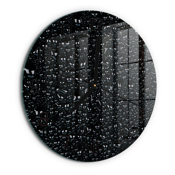 Reloj de pared redondo Gotas de agua