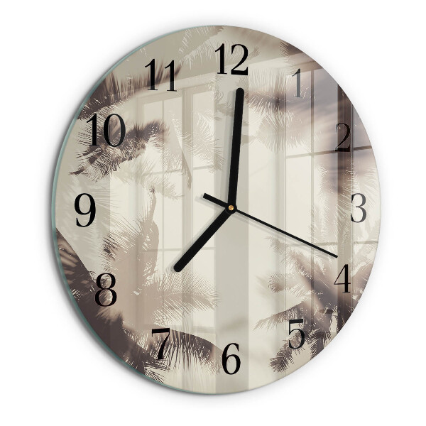 Reloj de pared redondo Palmeras