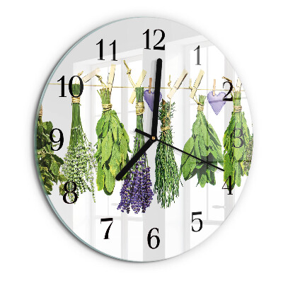 Reloj de pared redondo Hierbas