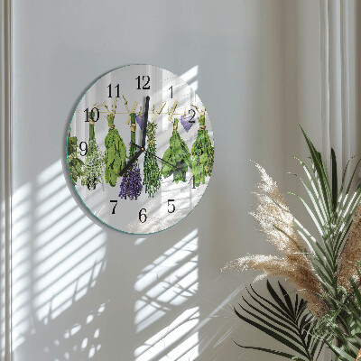 Reloj de pared redondo Hierbas