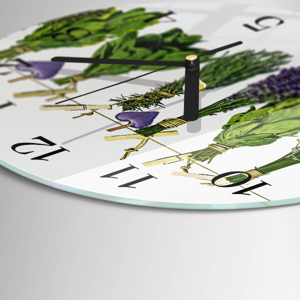 Reloj de pared redondo Hierbas