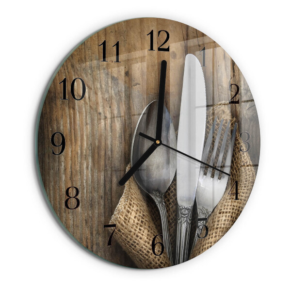Reloj de pared redondo Cuchillería