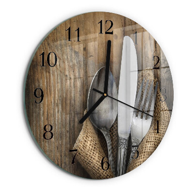 Reloj de pared redondo Cuchillería