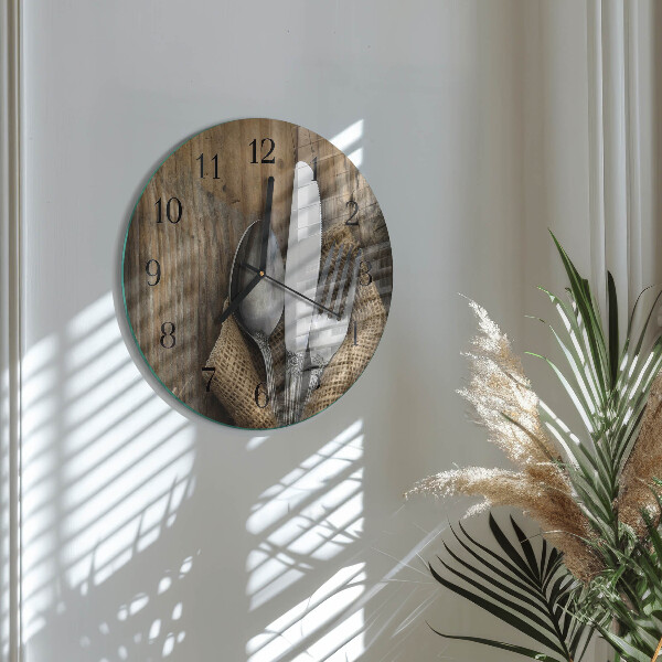 Reloj de pared redondo Cuchillería
