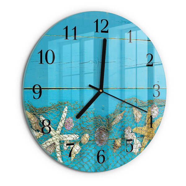 Reloj de pared redondo tesoros del mar