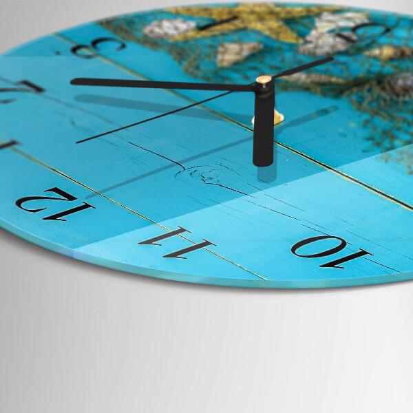 Reloj de pared redondo tesoros del mar