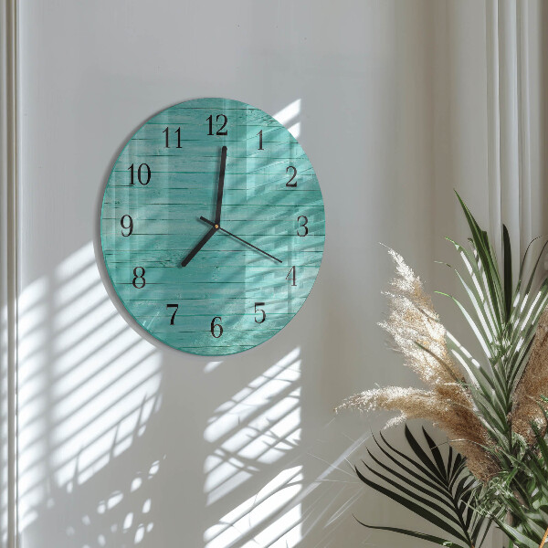 Reloj de pared redondo pizarras verdes