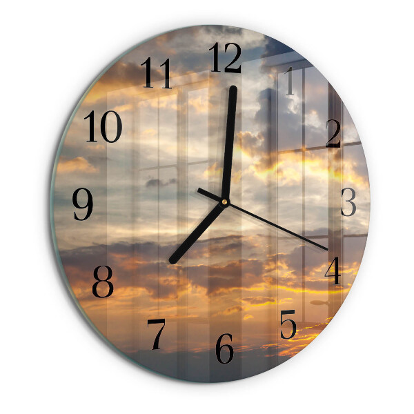 Reloj de pared redondo Atardecer