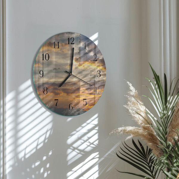 Reloj de pared redondo Atardecer