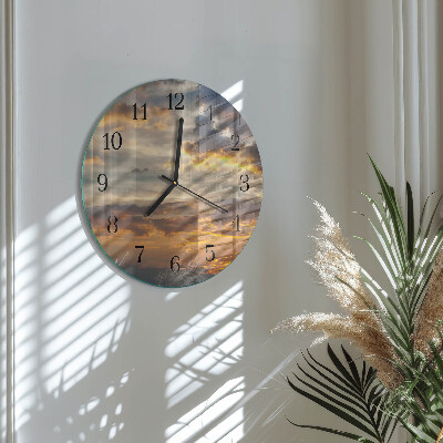 Reloj de pared redondo Atardecer