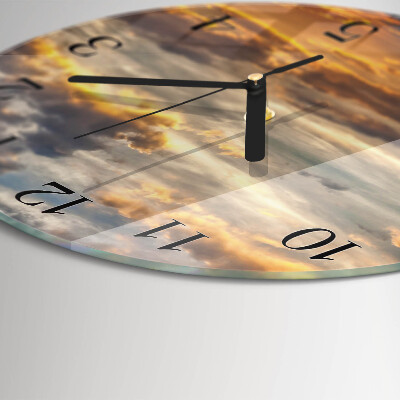 Reloj de pared redondo Atardecer