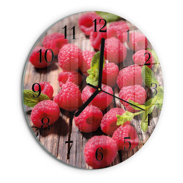 Reloj de pared redondo Frambuesas