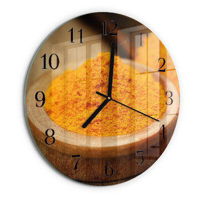 Reloj de pared redondo Cúrcuma