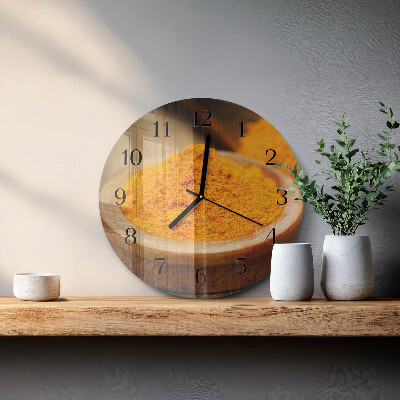 Reloj de pared redondo Cúrcuma
