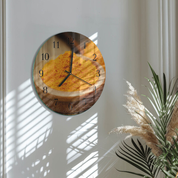 Reloj de pared redondo Cúrcuma