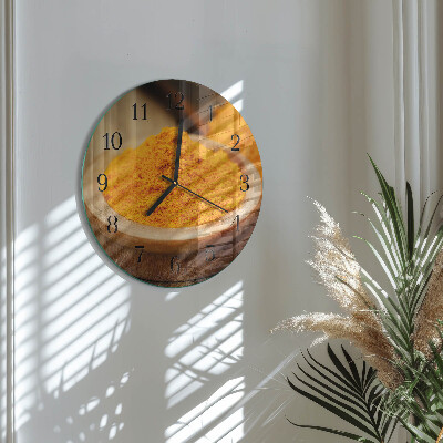 Reloj de pared redondo Cúrcuma