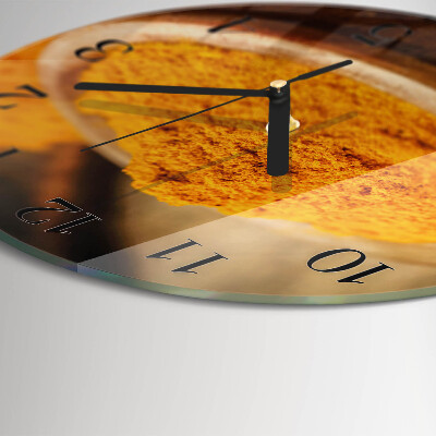 Reloj de pared redondo Cúrcuma