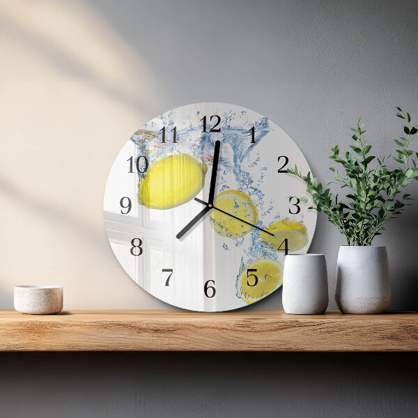 Reloj de pared redondo Limones