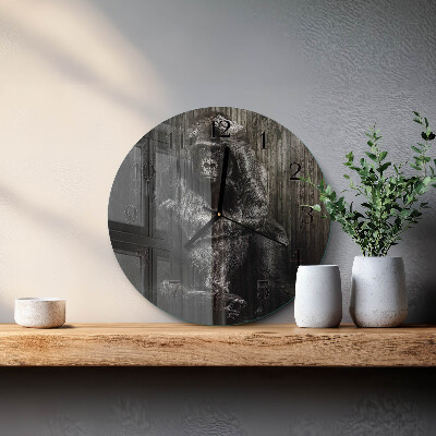 Reloj de pared redondo Gorila