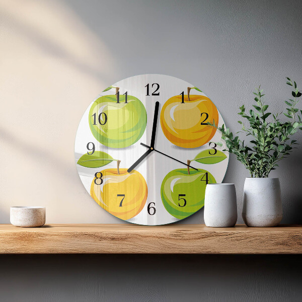 Reloj de pared redondo Manzanas