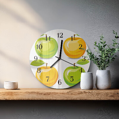 Reloj de pared redondo Manzanas