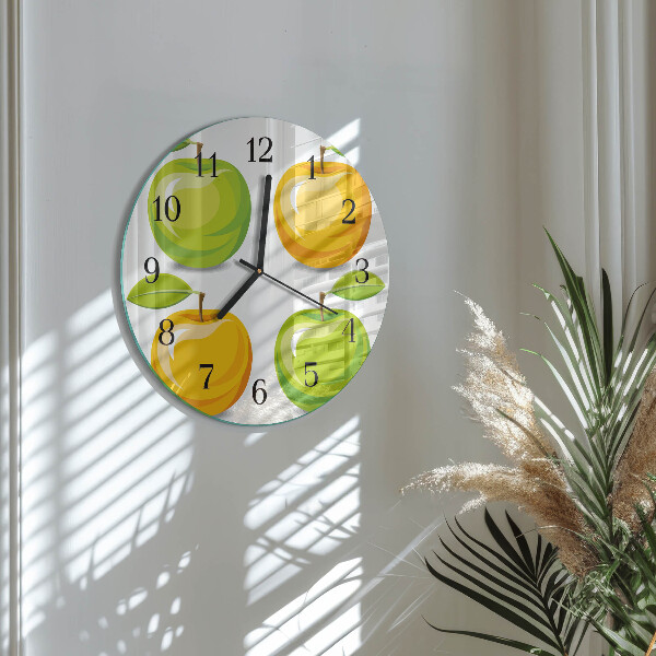 Reloj de pared redondo Manzanas