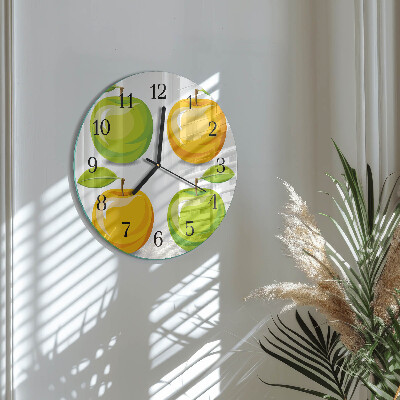 Reloj de pared redondo Manzanas
