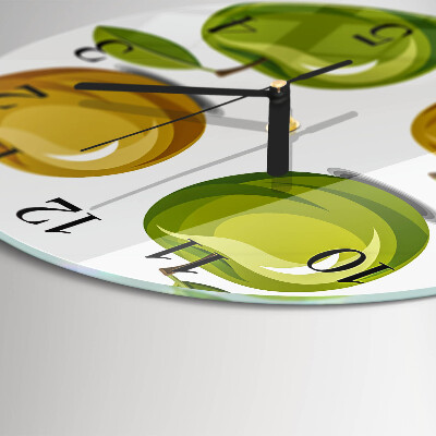 Reloj de pared redondo Manzanas